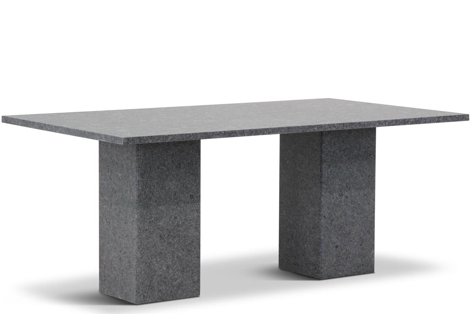 Garden Collections Graniet dining tuintafel 180 x 100 cm - Antraciet/Grijs