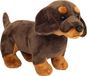 Teddy Hermann Hermann Teddy Knuffeldier hond Teckel - zachte pluche stof - premium kwaliteit knuffels - donkerbruin - 21 cm