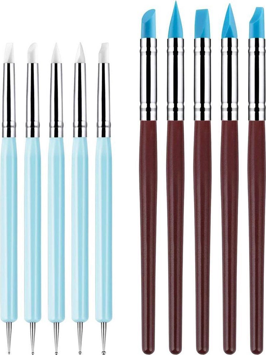 Mmobiel 10-Delige Boetseer Gereedschap set voor Klei /Beeldhouwen /Pottenbakken /Nailart