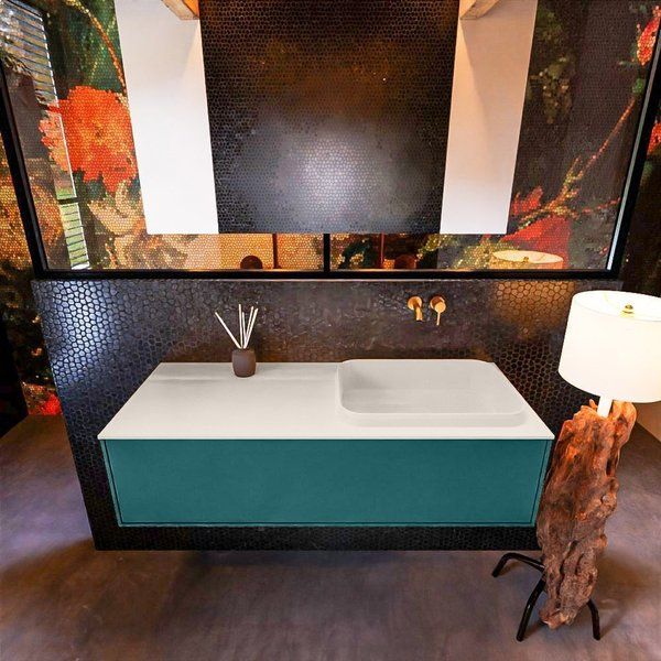 Mondiaz ERIN 120cm badmeubelset Smag met 1 lade RIDGE rechts Linen