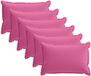vidaXL - Kussensloop - 6 stuks - Houten - Roze - 30 x 50 cm - Polyester