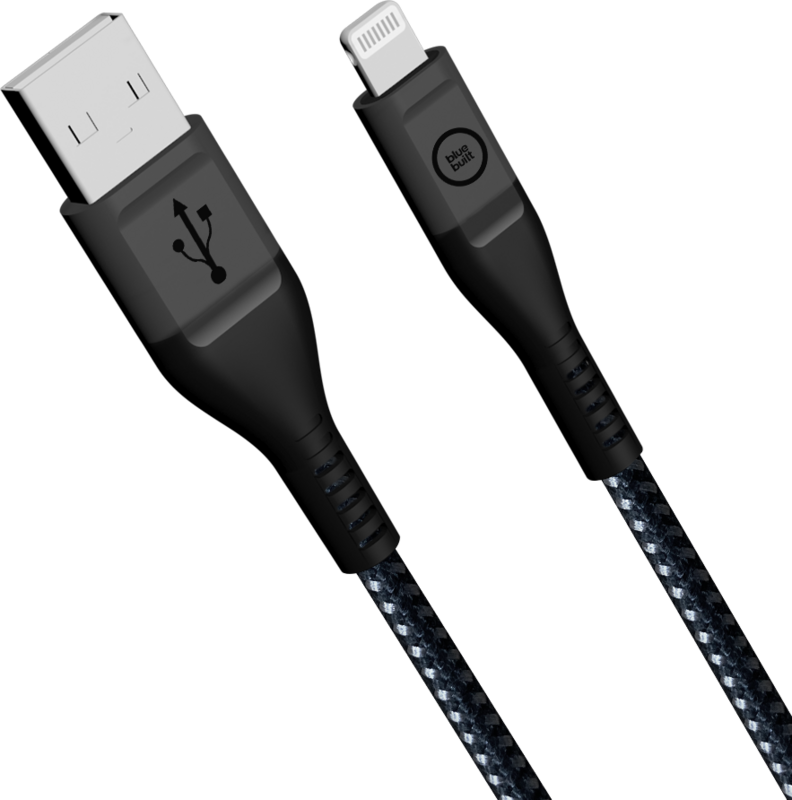 BlueBuilt Usb A naar Lightning Kabel 1,5m Kevlar Zwart