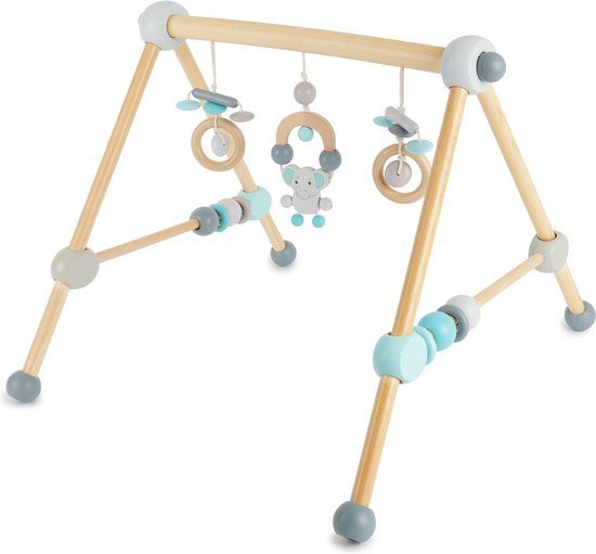 Bieco Olifant Houten Babygym - Blauw