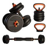 Netsportique Complete set voor krachttraining, 15 kg, 6-in-1 krachttraining set voor thuisgym