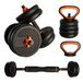 Netsportique Complete set voor krachttraining, 15 kg, 6-in-1 krachttraining set voor thuisgym