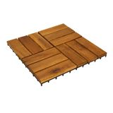 Well Home 9 tegels 30 x 30 x 0,1 cm van acaciahout in teak-look