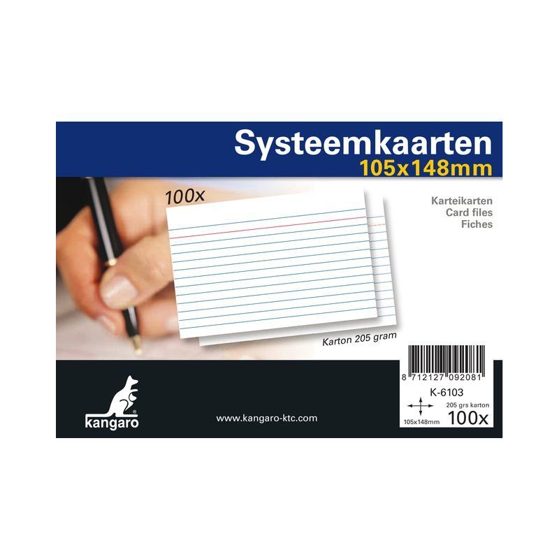 Kangaro Systeemkaart Gelieerd 148 x 105 mm (100 stuks)