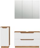 Vicco Meuble de salle de bain Lotta, Blanc, 3 pièces