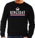 Bellatio Decorations Shoppartners Bv Kingsday print sweater - trui - zwart - voor heren - koningsdag kleding - lange mouwen L