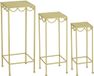 Mica Decorations Rosalie Planttafel voor Buiten - Plantenrek Set van 3 - Plantenstandaard voor Kamerplanten - Inklapbaar - IJzer - Lichtgroen