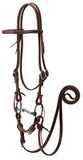 Weaver Leather Working Tack hoofdstel met ring trens mondbit, gouden kastanje