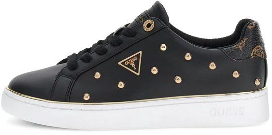 GUESS Bonitah Lage Sneakers Dames Zwart Leer Synthetisch Maat 37
