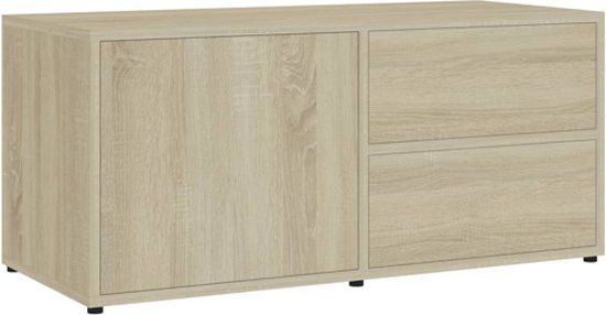vidaXL Tv-meubel 80x34x36 cm bewerkt hout sonoma eikenkleurig