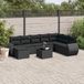 Maison Exclusive - Salon de jardin 9 pièces avec coussins, rotin synthétique noir