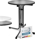 Beautissu Bistroni Bistrotafel Buiten Ø 70 cm - Waterdicht Opvouwbare Ronde Tuintafel Balkontafel - Campingtafel Hoge Tafel - Hoogte 70 cm - Zwart
