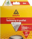 Deltafix Tochtstrip - tochtwering - wit - zelfklevend - V-profiel - 6 m x 9 mm x 7 mm