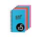 Clairefontaine 8360C - Spiraal Schetsboek Zap Book - 160 Vellen 100% Gerecycleerd Schetspapier - A5 14,8x21 cm 80g - Willekeurige Omslagkleur - Pakket van 5 Schetsboeken