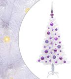 vidaXL Kunstkerstboom met 150 LED Wit 120 cm PVC en Staal