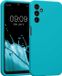 kwmobile telefoonhoesje geschikt voor Samsung Galaxy A14 5G - TPU backcover met siliconen coating - Smartphone case in ijsblauw