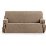 ECOMMERC3 3-zits bankhoes van jacquard-stof, niet elastisch, beige, pasvorm met decoratieve banden en elegante bescherming voor je bank