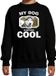 Bellatio Decorations Husky Trui / Sweater My Dog Is Serious Cool Zwart - Kinderen