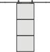 vidaXL Schuifdeur met beslagset, 76x205 cm, gehard glas, zwart