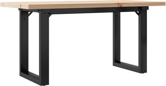 vidaXL Salontafel O-frame 90x40x45,5 cm grenenhout en staal