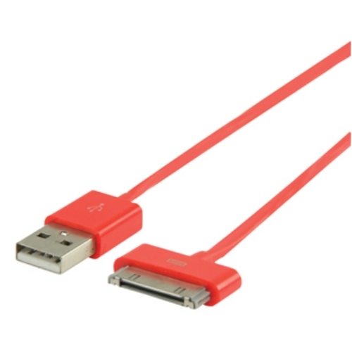 Valueline Data & Oplaad kabel 1,00 m rood