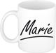 Bellatio Decorations Marie Naam koffiemok - beker - met sierlijke letters - wit