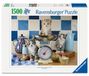 Ravensburger Puzzle pour adultes, 1500 pièces, chat dans la cuisine
