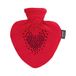 Fashy Hartwarmwaterkruik met overtrek en borduurwerk, rood 0,7 L