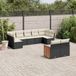 Prolenta Maison Exclusive - Tuinset voor in de tuin, 9-delig, met kussens, zwart, van polyrotan