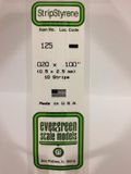 Evergreen Modelbouwdecoratie - 125 Strip 0,5mmX2,5mmX35cm - 10 stuks Styreen