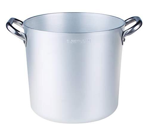 Pentole Agnelli ALMA10326 Hoge Pot met twee handgrepen roestvrij staal, professioneel aluminium 3 millimeter, 12,7 l