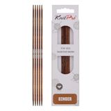 KnitPro Gember aiguilles à tricoter à double pointe – 12,5 cm x 3 mm, lot de 5