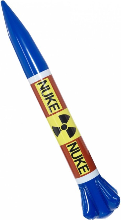 Smiffys 40307 Opblaasbare nucleaire raket, meerkleurig, één maat