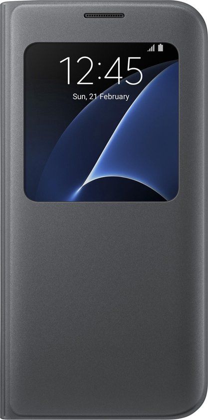 Samsung S View Cover voor Samsung Galaxy S7 Edge - Zwart