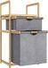 Homcom Wasmand 44x34x84,5cm Bamboe Natuurlijk Hout