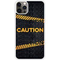 iPhone 12 Pro Caution Bedrukt siliconen hoesje