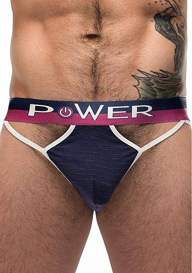 French Terry Cutout Thong - Navy - S/M