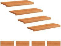 vidaXL Trapmatten 8 st Licht Bruin 80 x 30 x 2 cm Massief beukenhout