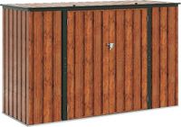 vidaXL Tuinopslagdoos Bruin 214 x 82 x 132 cm Staal