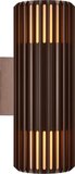 Nordlux Aludra - Wandlamp - Seaside - Up & Down - 2xE27 - Bruin Metallic