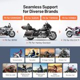 TopScan Motorfiets OBD2 Scanner Diagnostisch Hulpmiddel, Draadloze Motorfiets OBD2 Code Reader Past voor Harley, Ducati, BMW, Alle Systemen Motorbike Scan Tool met Hot Reset Functies, Data Stream
