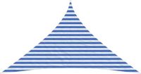 vidaXL Zonneschaduwzeil Driehoekig 3 x 3 x 4,2 m HDPE Blauw en Wit