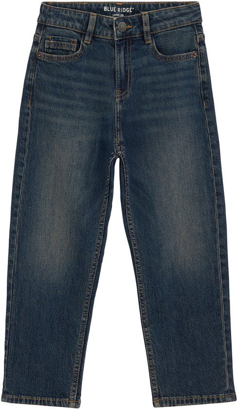 WE Fashion Jongens loose fit jeans - donkerblauw