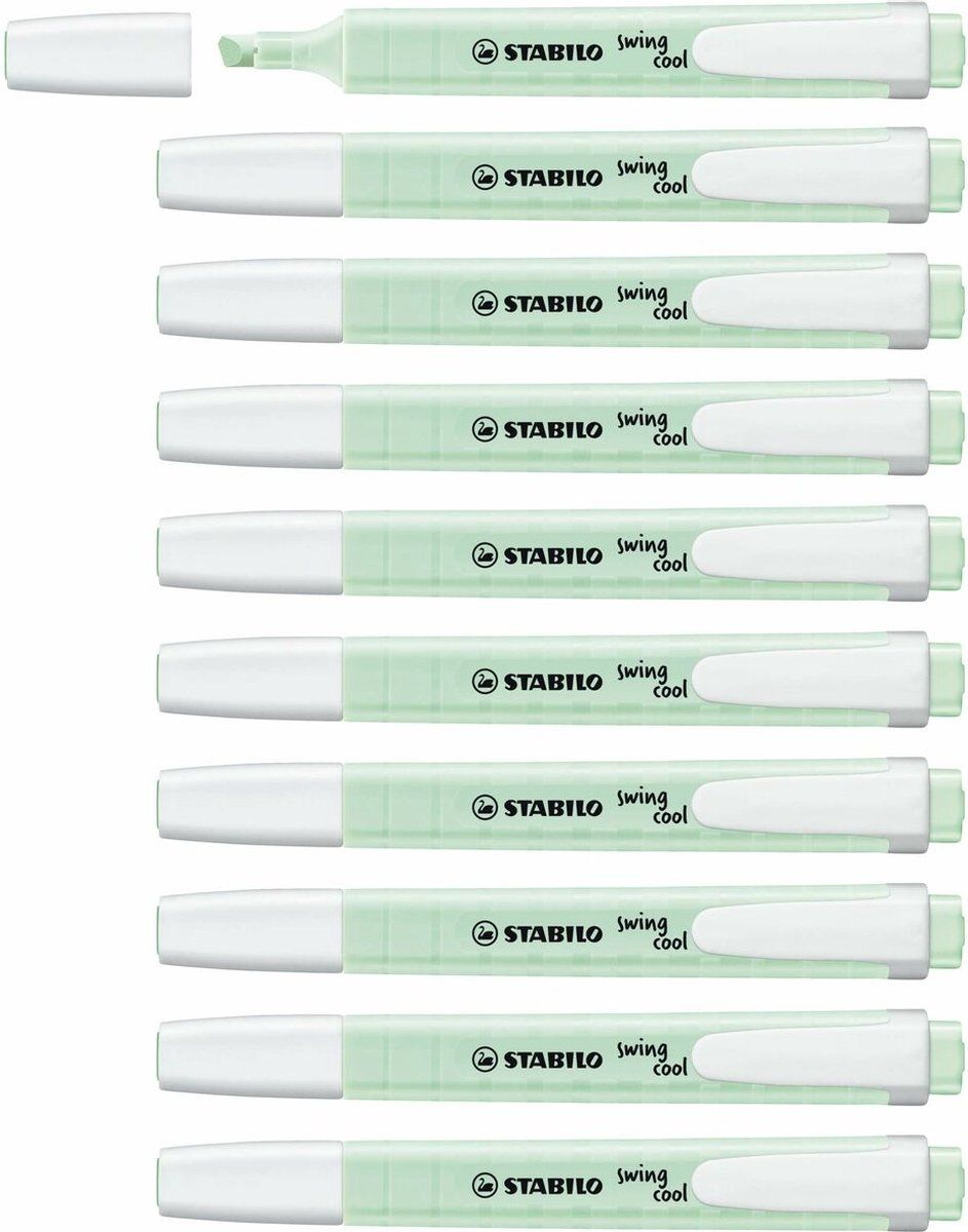 Stabilo Tekstmarkeerstift - swing cool Pastel Edition - 10 stuks - vleugje mint