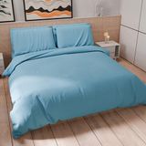 PETTI Artigiani Italiani - Dekbedovertrekset 200x200 cm met 1 Kussensloop 50x80 cm, Zachte Microvezel, Hemelsblauw
