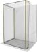 Mexen Kioto paroi de douche Walk-in 120 x 70 x 40, cadre noir, or brossé