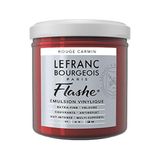 Lefranc Bourgeois 300491 Flashe acryl- en vinylverf, lichtecht, dekkend en bestand tegen veroudering - 125ml Pot, Carmine Red